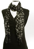 Black Peace Sign Scarf 2010