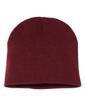 Short Beanie Hat Burgundy 5743