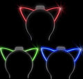 12 PACK LED Cat Ear Headbands Mix Colors 7100A