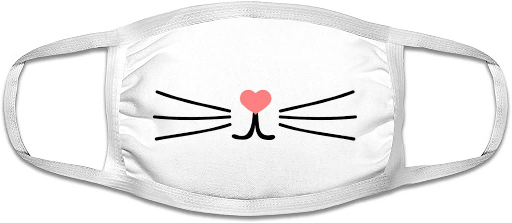 Kitty Cat Face Mask  |  Cotton Face Mask | Adult Double Ply Soft Cotton