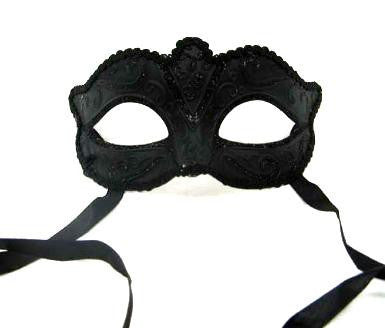 Mardi Gras Venetian Glitter Curved Top Mask Gold 1847G