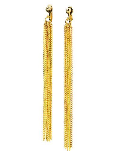 70's Disco Chain Earrings 6696