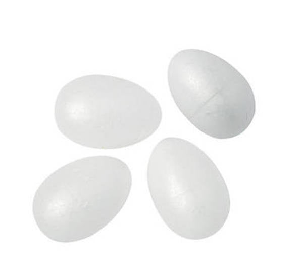Paintable Crafts For Kids Foam White Eggs 24 PCS