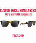 Rasta Sunglasses Customized, For Groom, Customized Bachelor Sunglasses - Weddings, Theme Parties, Bachelor Groom, Wedding Favors (Fonts in Picture Gallery)