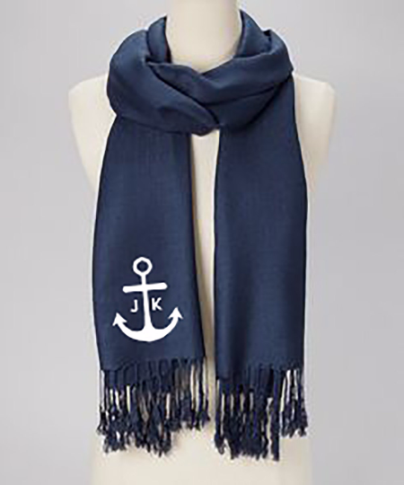 Monogrammed Pashmina | Wedding Shawls |  Bridesmaid Shawls | Scarf   28" x 78" (Fonts in Picture Gallery)