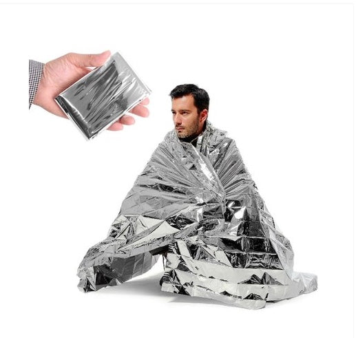 EMERGENCY Thermal Blanket |  SPACE THERMAL MYLAR BLANKET - ADULT 12 PACK 30202