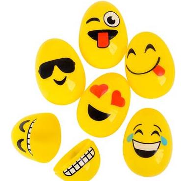 48 PACK Emoji Easter Eggs Bulk |  2.5" 59932