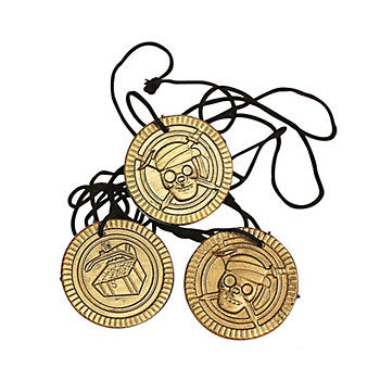 12 PACK Pirate Coin Necklaces 9280