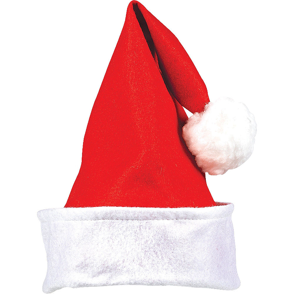 Polyester Felt Santa Hat Child Red 12 PACK 1512