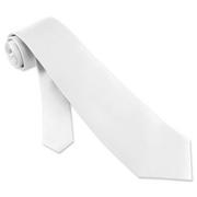 White 3.75" Wide Standard Satin Tie 6828