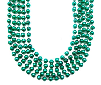 Mardi Gras Beads Green 8mm Bulk 12 PACK 9901