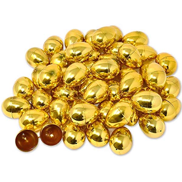 Bulk 12 PCS Gold Easter Eggs 1863GOLD