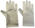 Satin Gloves Silver Short  9" 1209