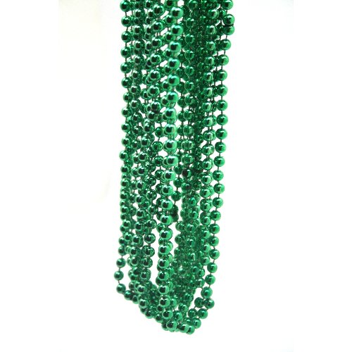 Mardi Gras Beads Green 8mm Bulk 12 PACK 9901