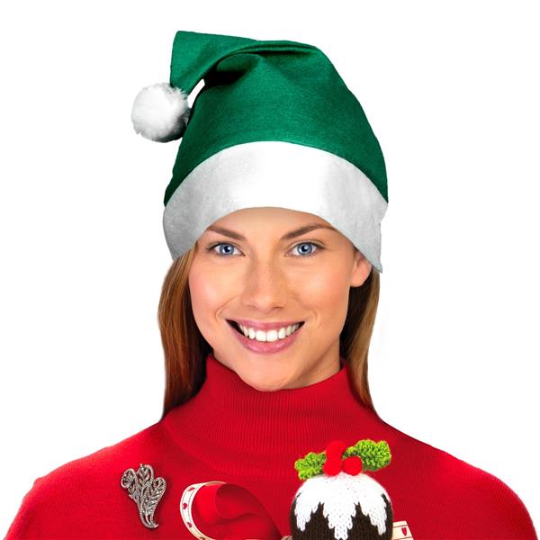 Blue Santa Hats Bulk Classic Felt 12 PACK 22.5" Standard Adult SIze1512B