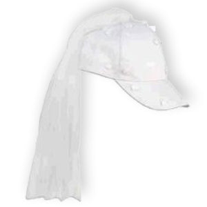 Bride Baseball Hat with Veil 1415