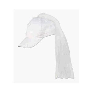 Bride Baseball Hat with Veil 1415