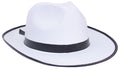 Gangster Hat White Wide Brim Felt Fedora | White Gangster Hats