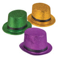 Mardi Gras Glitter Top Hat Green 5871