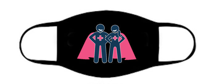 Healthcare Heroes Face Mask | Health Care Superheros Face Mask | Adult Double Ply Soft Cotton 763HH
