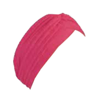 12 PACK Hot Pink Turban Head Cover Hat 5977