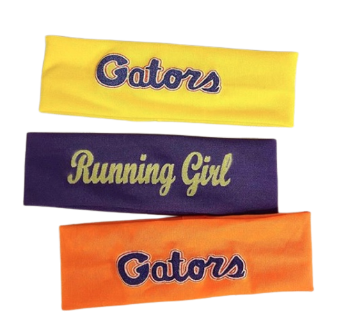 College Team Headbands, Personalized Headband (Fonts in Picture Gallery)