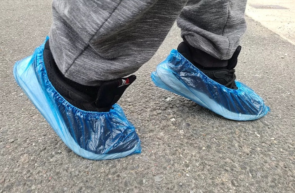 Shoe Covers Disposable Blue | High Density Low Minimums USA 15023