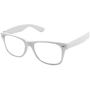 White Frame Clear Lens Glasses Adult 12 PACK WS1086D