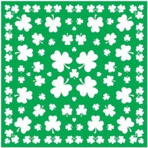 St Patricks Shamrock Green Irish Bandanna 1970