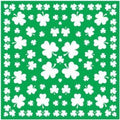 St Patricks Shamrock Green Irish Bandanna 1970