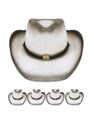 Childrens Cowboy Hats Bulk | 12 PACK Theatre Quality 2 Color Choices | 1566DM