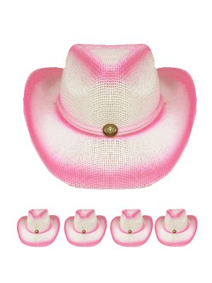 Childrens Cowboy Hats Bulk | 12 PACK Theatre Quality 2 Color Choices | 1566DM