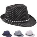 12 PACK Boys Fedora Hats | Pinstripe Fedora Hats | Bulk Child Hats |1558P