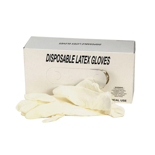 Disposable Latex Gloves  | 100 PACK Powder Free SHIPS TODAY 15035