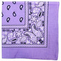 Lavender Bandanna Paisley 22" Square Standard 100% Cotton 12 PACK  1912DZ