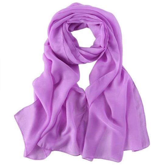 Lavender Long Sheer Chiffon Scarf   21" x 60" 2134L