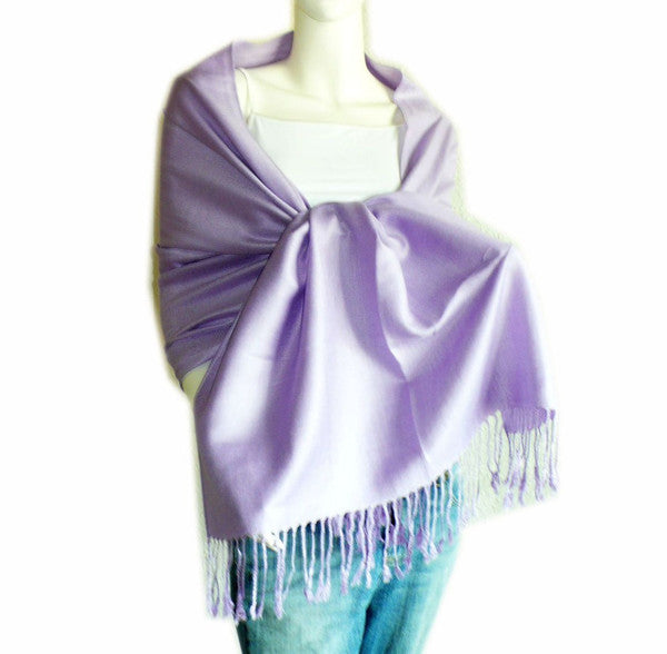 Lavender Pashmina Scarf Shawl 100% Fine Wool Mix  28" x 78" 12 PACK 2106