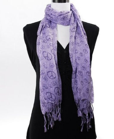 Lavender Peace Sign Scarf 2011