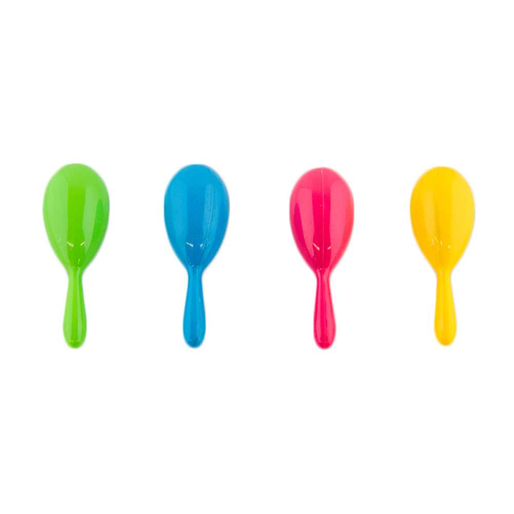 4" Plastic Neon Blue Maraca 1768