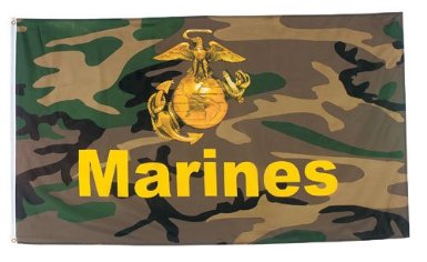 Woodland Camo Marines Pride Flag 3' x 5' FT 3120