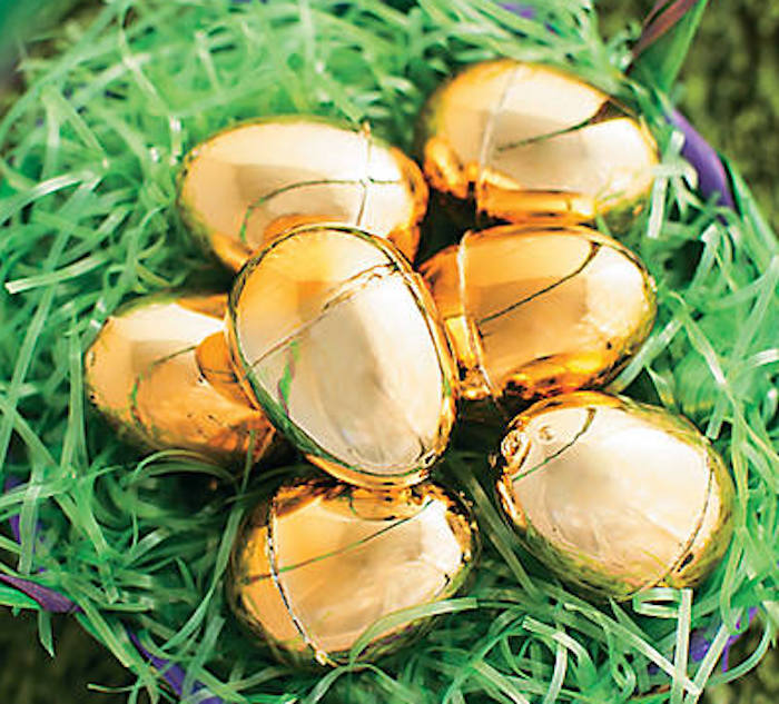 Bulk 12 PCS Gold Easter Eggs 1863GOLD