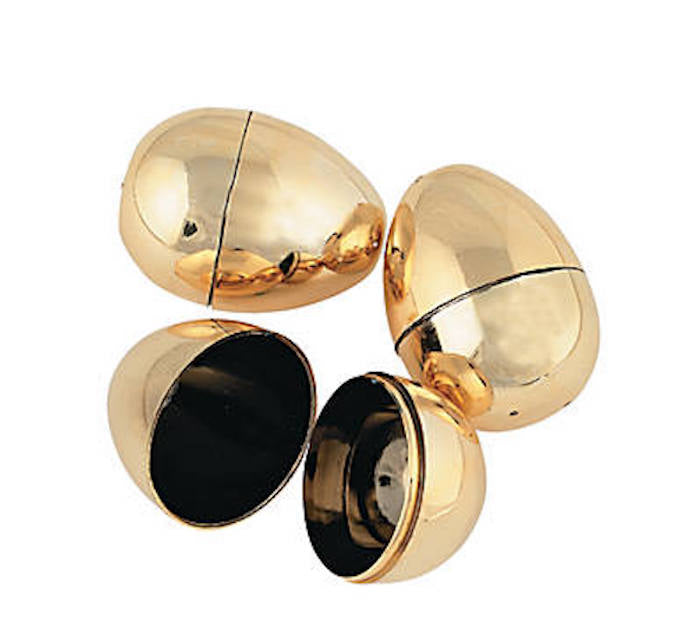 Bulk 12 PCS Gold Easter Eggs 1863GOLD