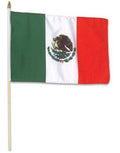 12 PACK Wholesale Mexican Pride Flags 12" x 18" 9077
