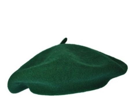 Military Wool Beret Green 22.5" Standard Adult Size 1364