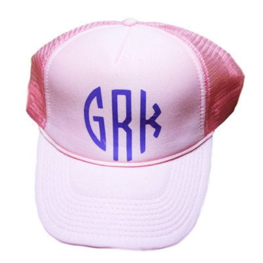 Monogrammed  Trucker Caps, Trucker Monogrammed Hat, Monogrammed Cap