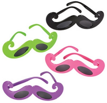 Mustache Glasses Sunglasses Mixed Colors 12 PACK 7121