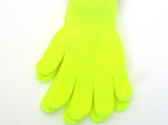 Knit Gloves Neon Yellow  50770