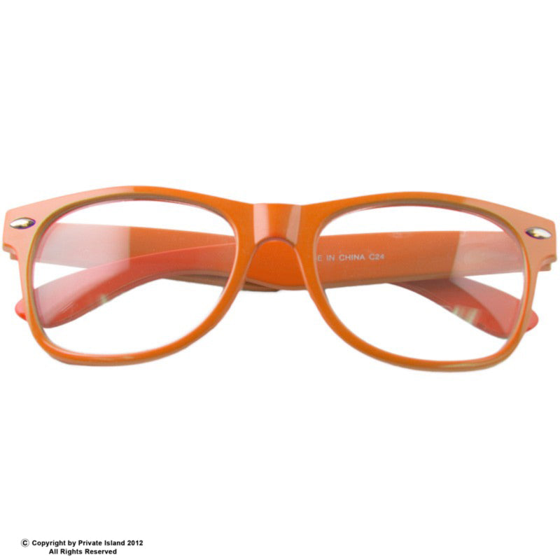 Orange Iconic 80's Style 12 PACK Clear Lens Adult Sunglasses WS1084D