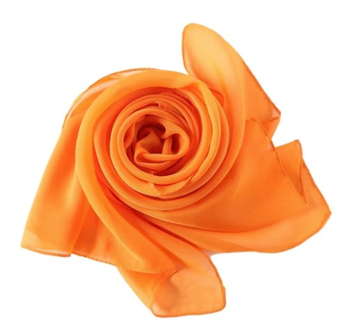 Orange Long Sheer Chiffon Scarf   21" x 60" 2134OR