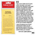 Fake Parking Tickets 100 Pack 9125